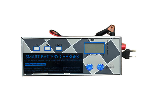 Carregador portátil de arranque de chumbo-ácido em concha de metal Display LED Carregamento rápido Carregador de bateria de automóvel